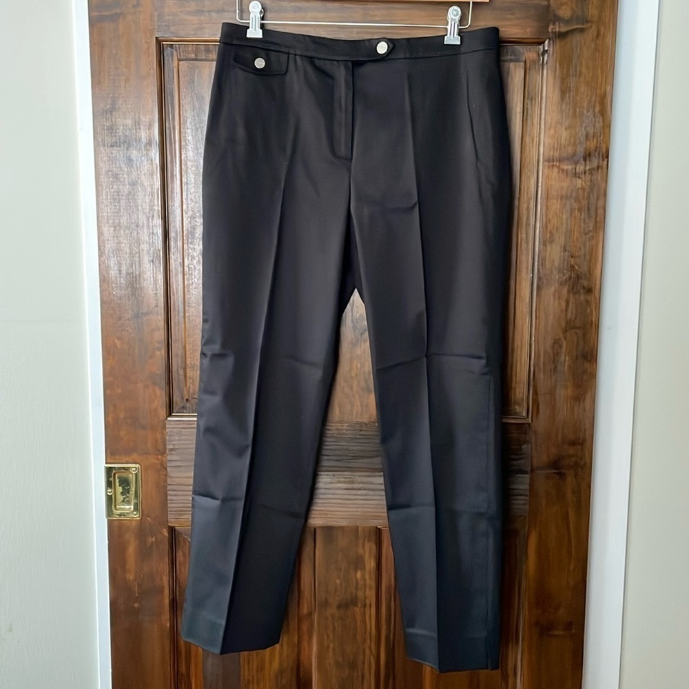 Jones New York Signature Black Straight Leg Pants w/ Stretch Size 10 NWOT